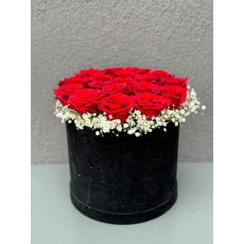 KADİFE KUTUDA KIRMIZI GÜLLER